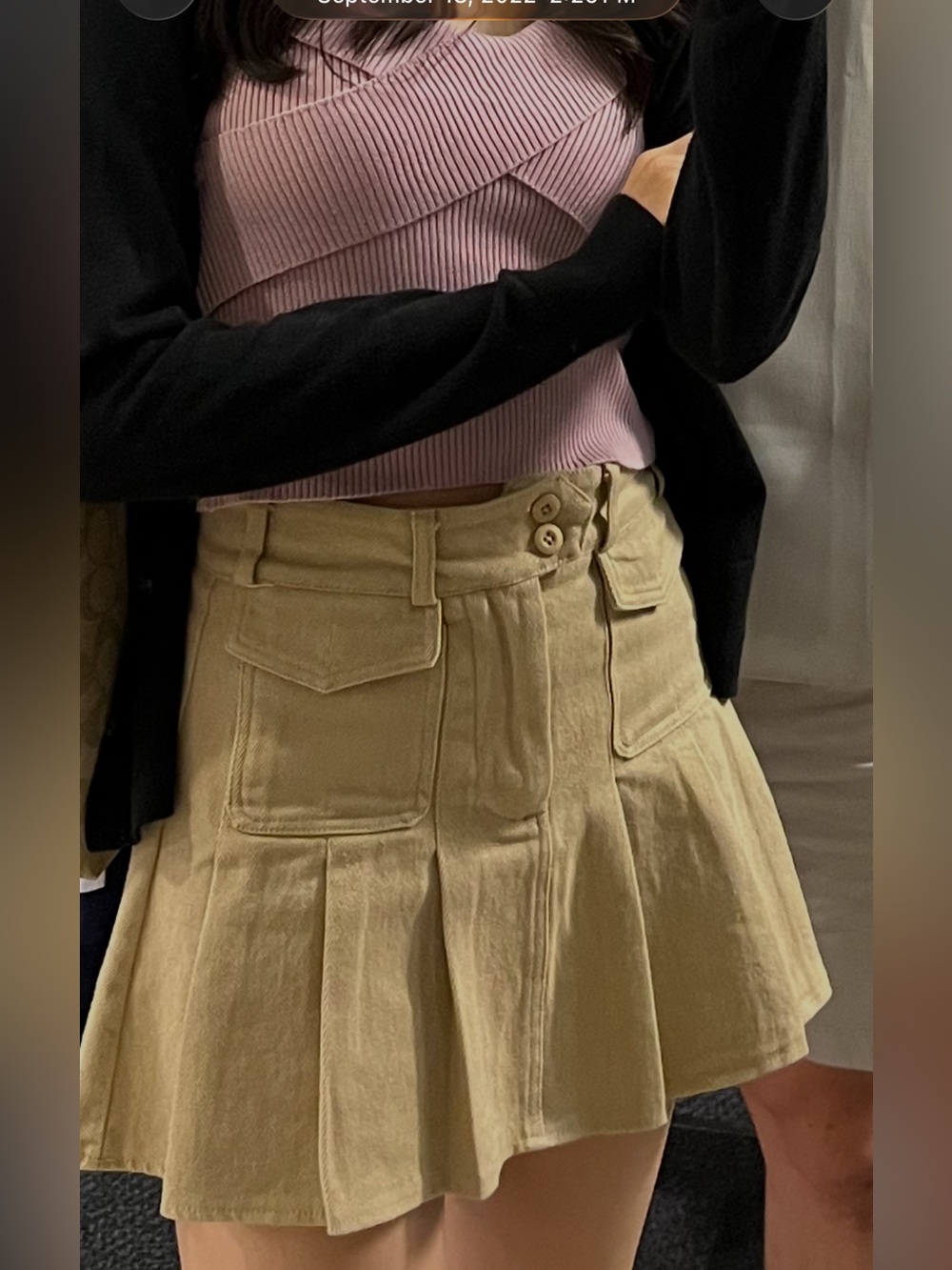 Korean Pleated Mini Skirt